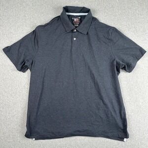 Chaps Everyday Performance Polo Shirt Men 2XL Charcoal Gray Heather Short Sleeve